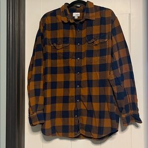 Sonoma flannel Plaid Button-Up Shirt